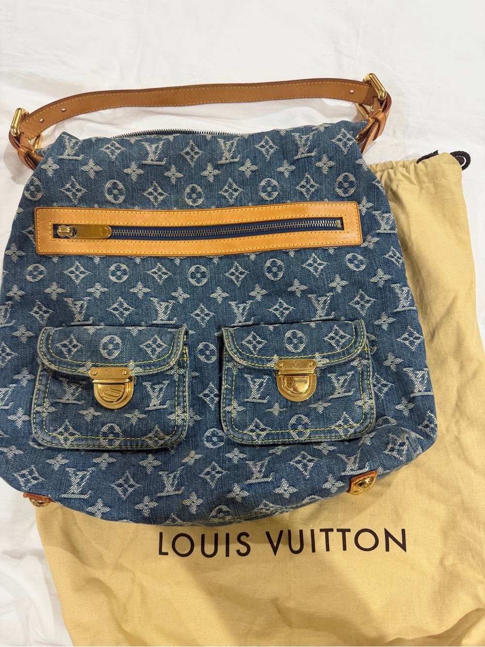 Louis Vuitton Denim Monogram BAGGY GM